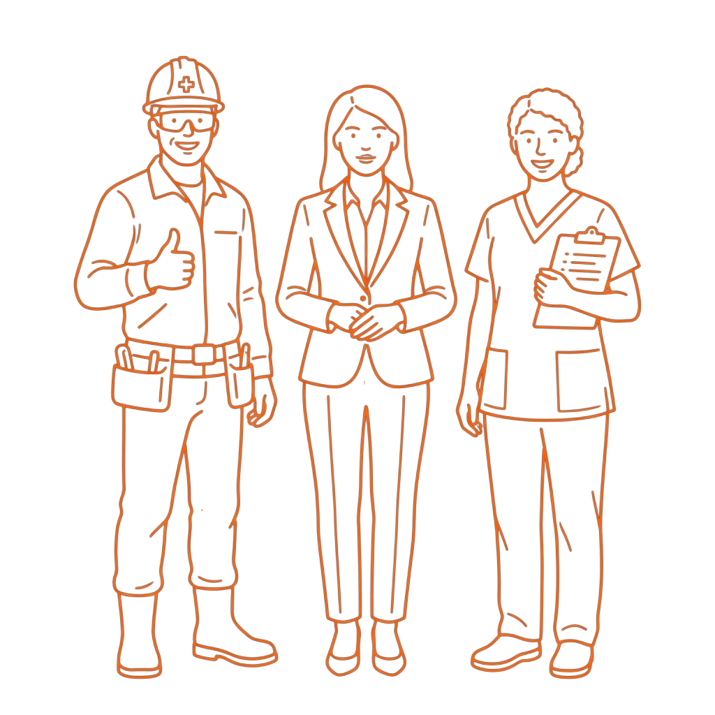 Orange Line Art Design